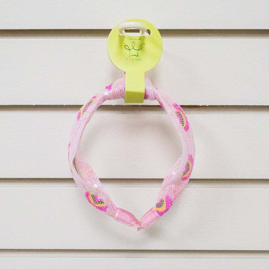 Kids Sequin Knot Headband - Rainbow