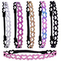 Adjustable No Slip Glitter Heart Headbands