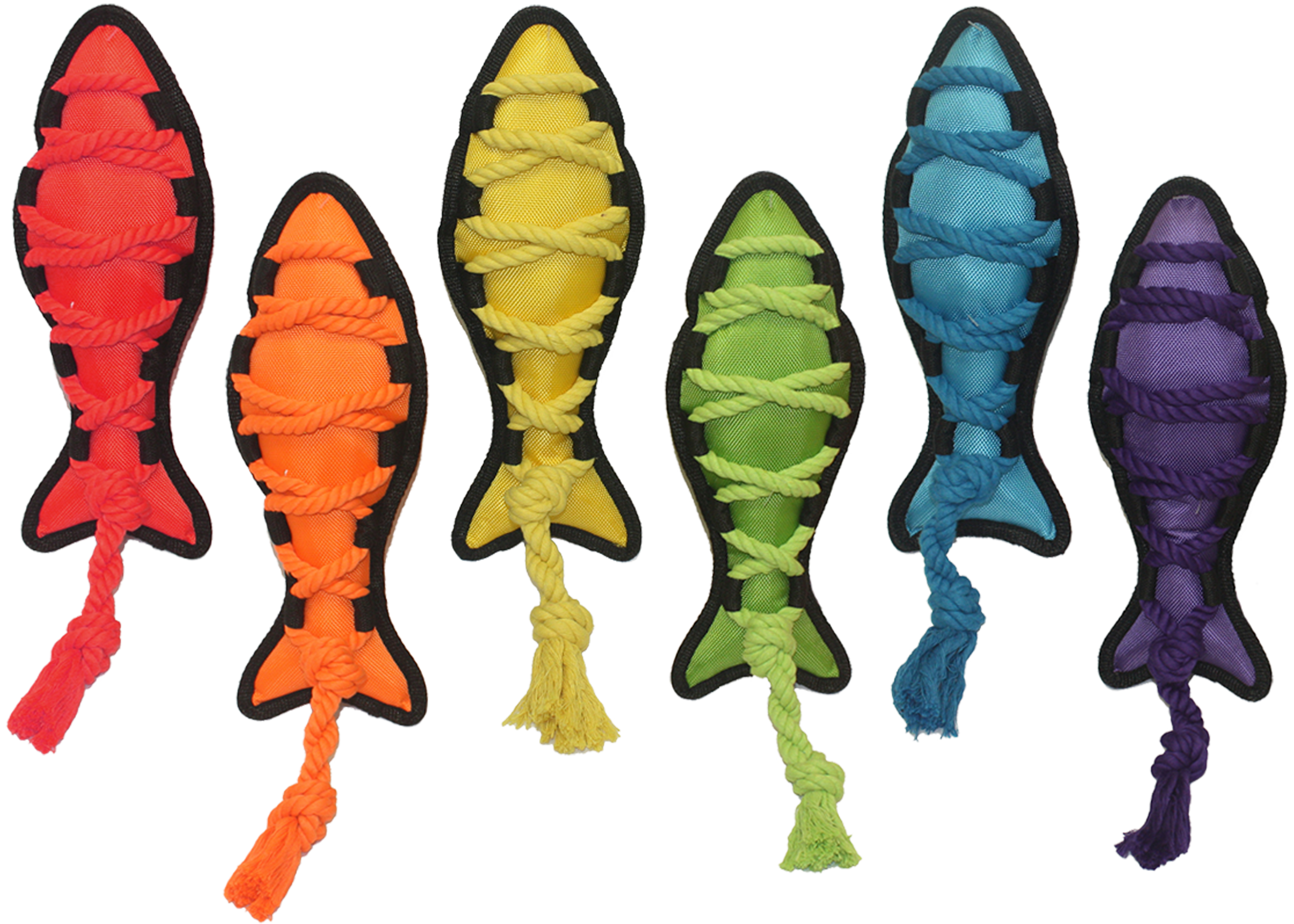 Multipet Cross-Ropes Fish - Assorted Colors 11.5"