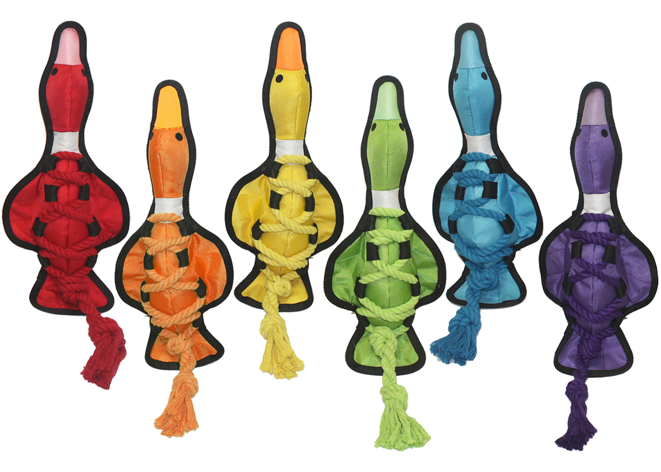 Multipet Cross-Ropes Duck - Assorted Colors 19"