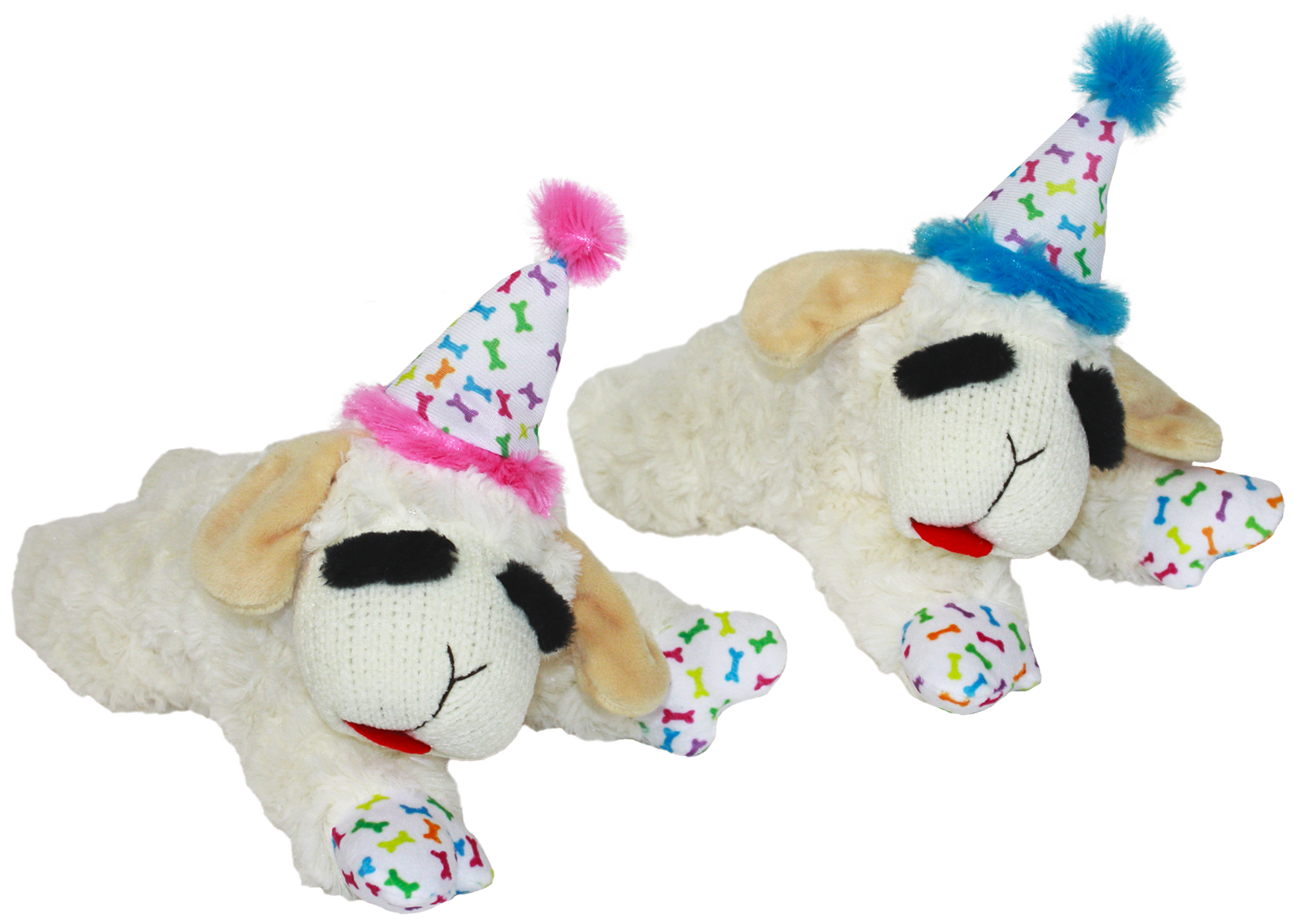 Multipet Lamb Chop® w/ Birthday Hat  - Assorted Colors 4"