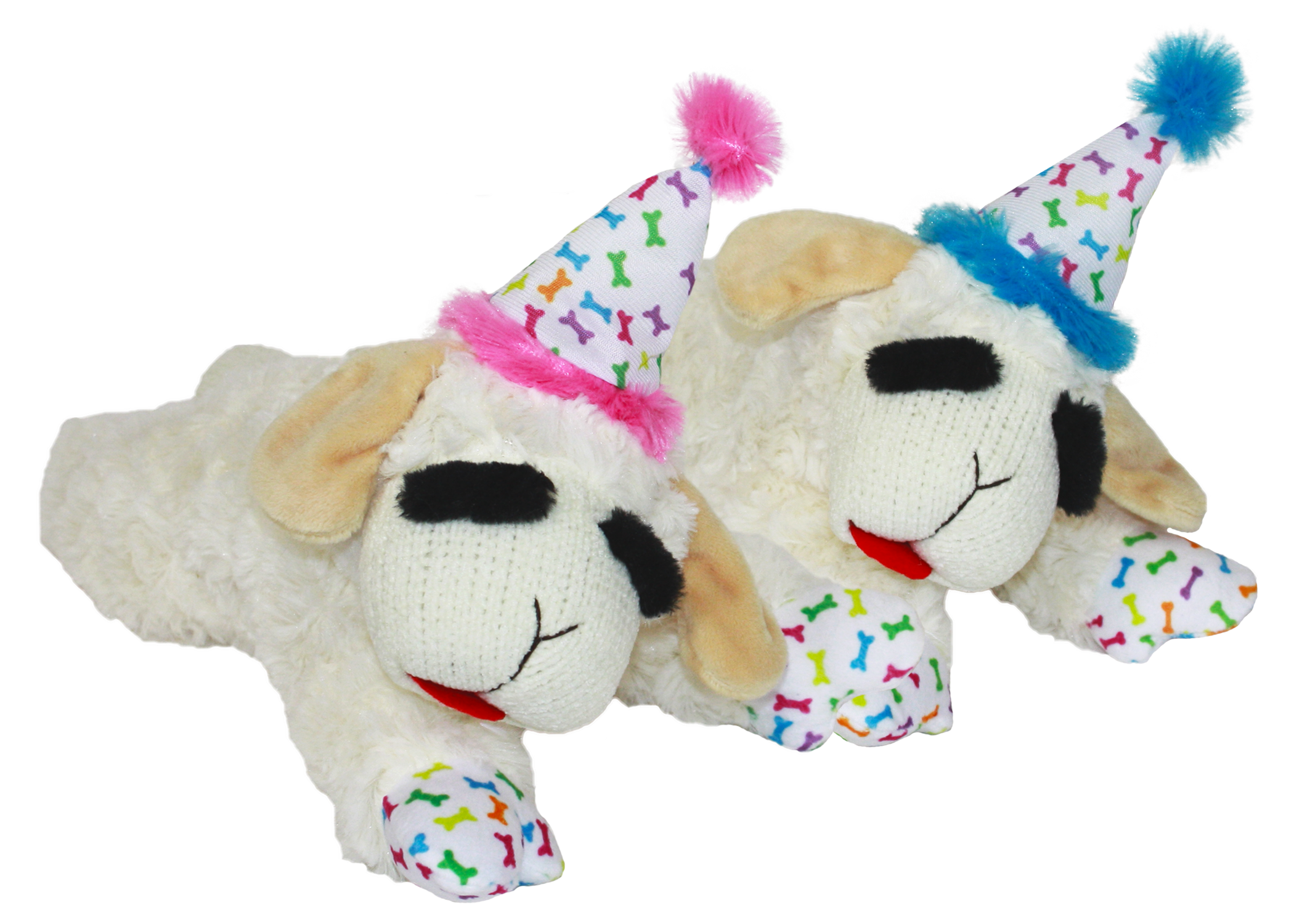 Multipet Lamb Chop® w/ Birthday Hat  - Assorted Colors 4"