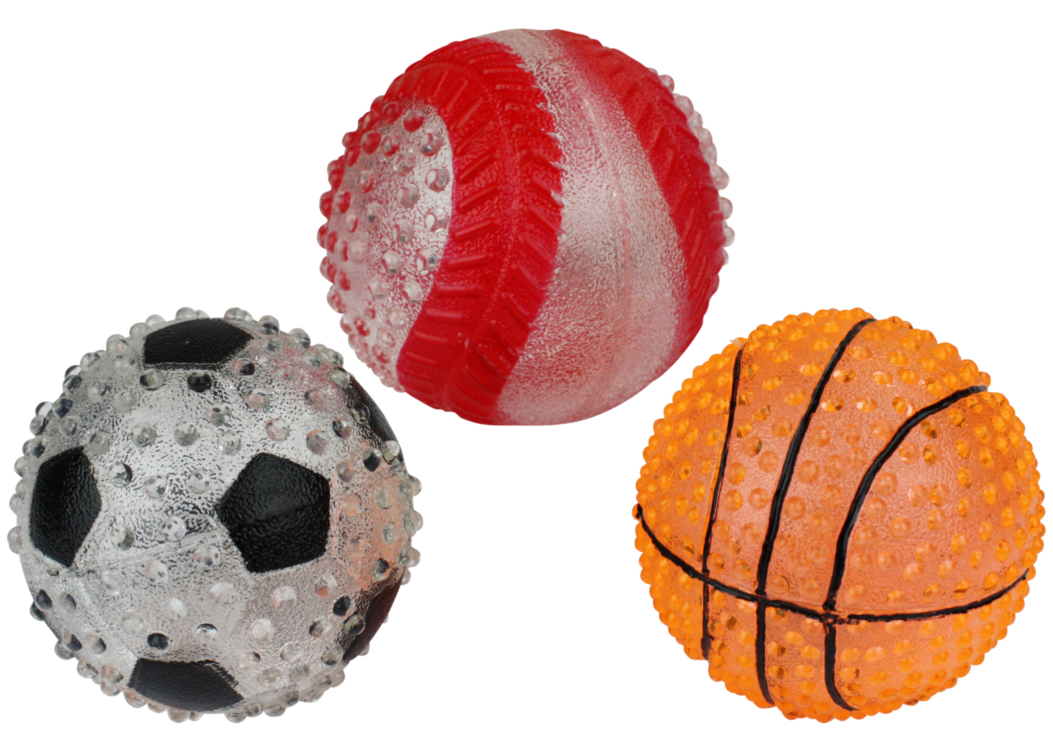 Multipet Doglucent TPR Sports Balls - Assorted Sports 2.5"