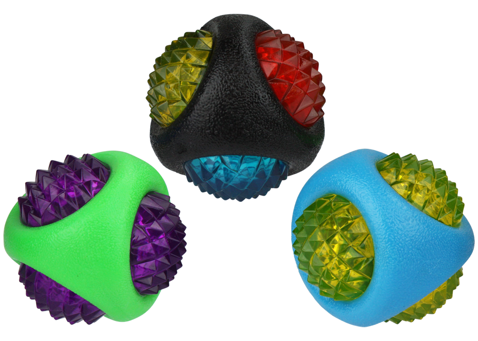 Multipet Doglucent TPR Dental Diamond Ball - Assorted Colors 3"