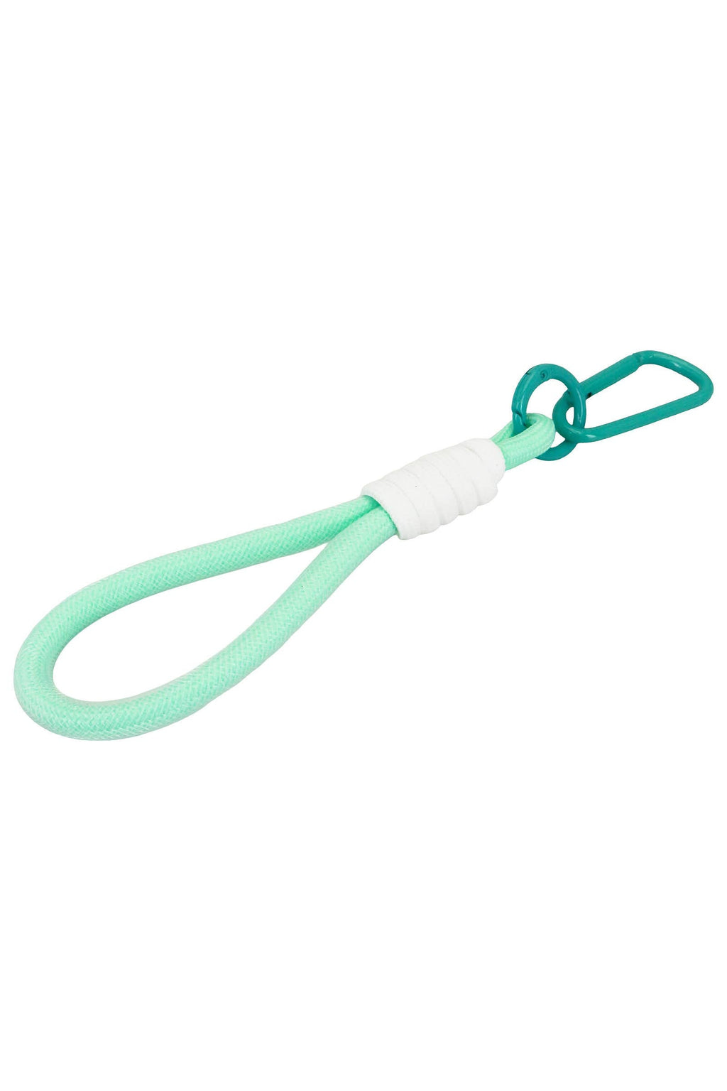 Soft Neutral Toned Mesh Lined Rope Lanyard Keychain