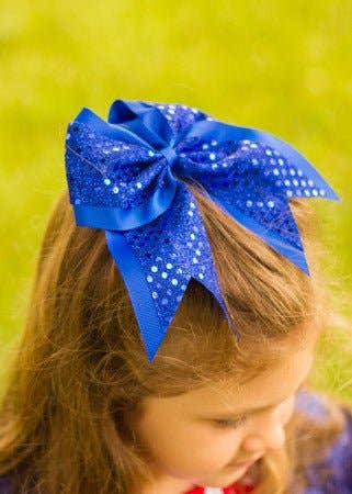 Sequin Cheer Hair Bows | Alligator Clip