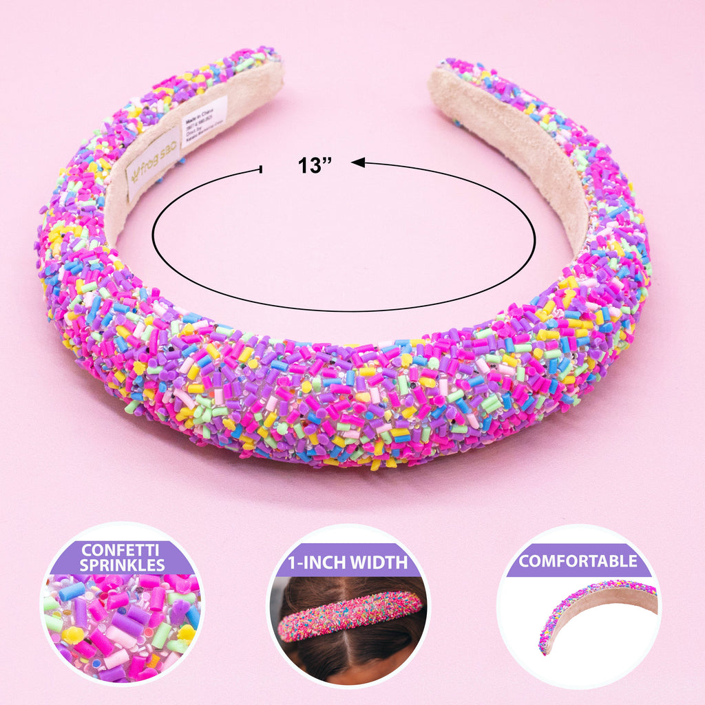 Padded Sprinkles Headband - Confetti Hair Band