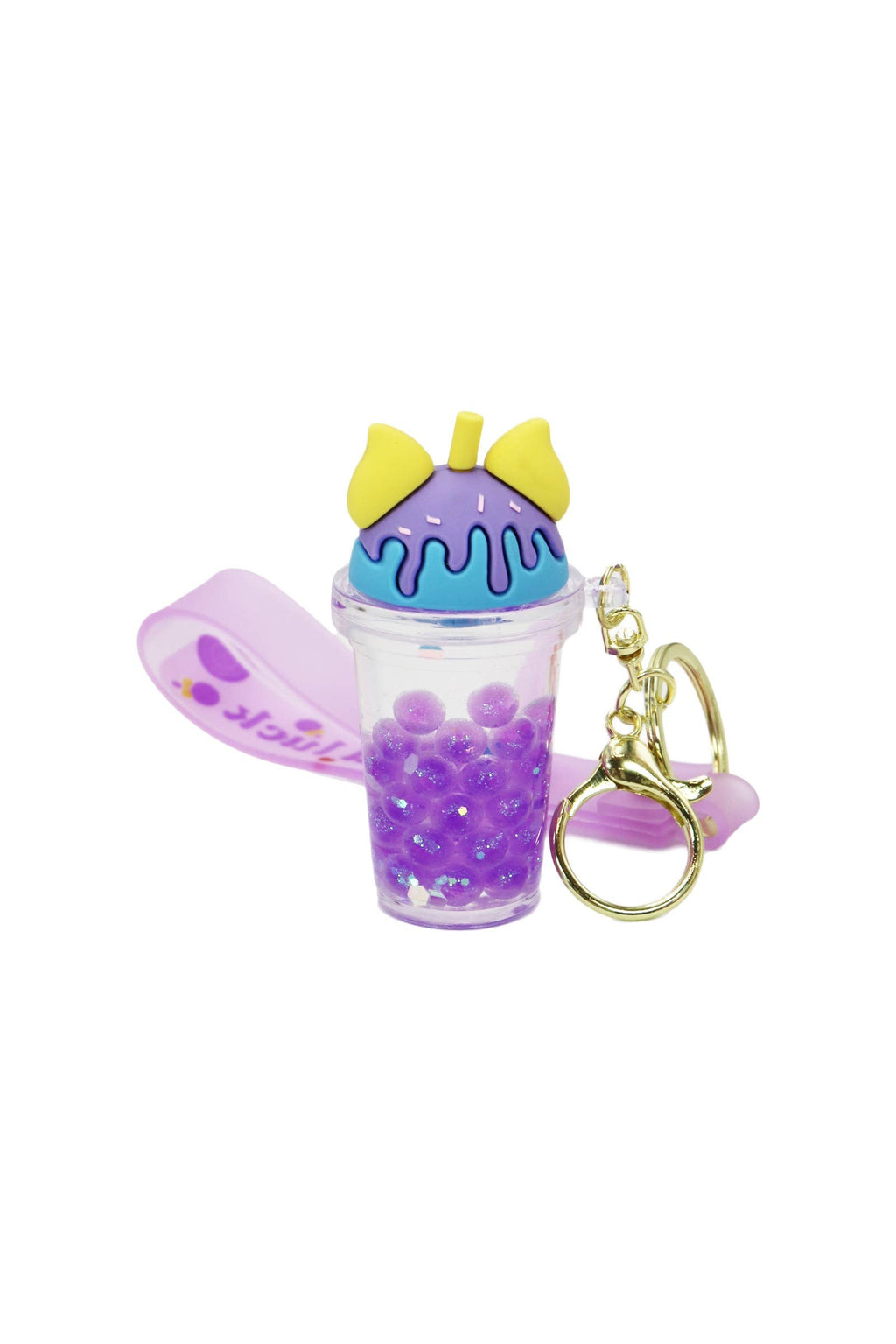 Ice Cream Boba Bubbles Liquid Filled Keychain