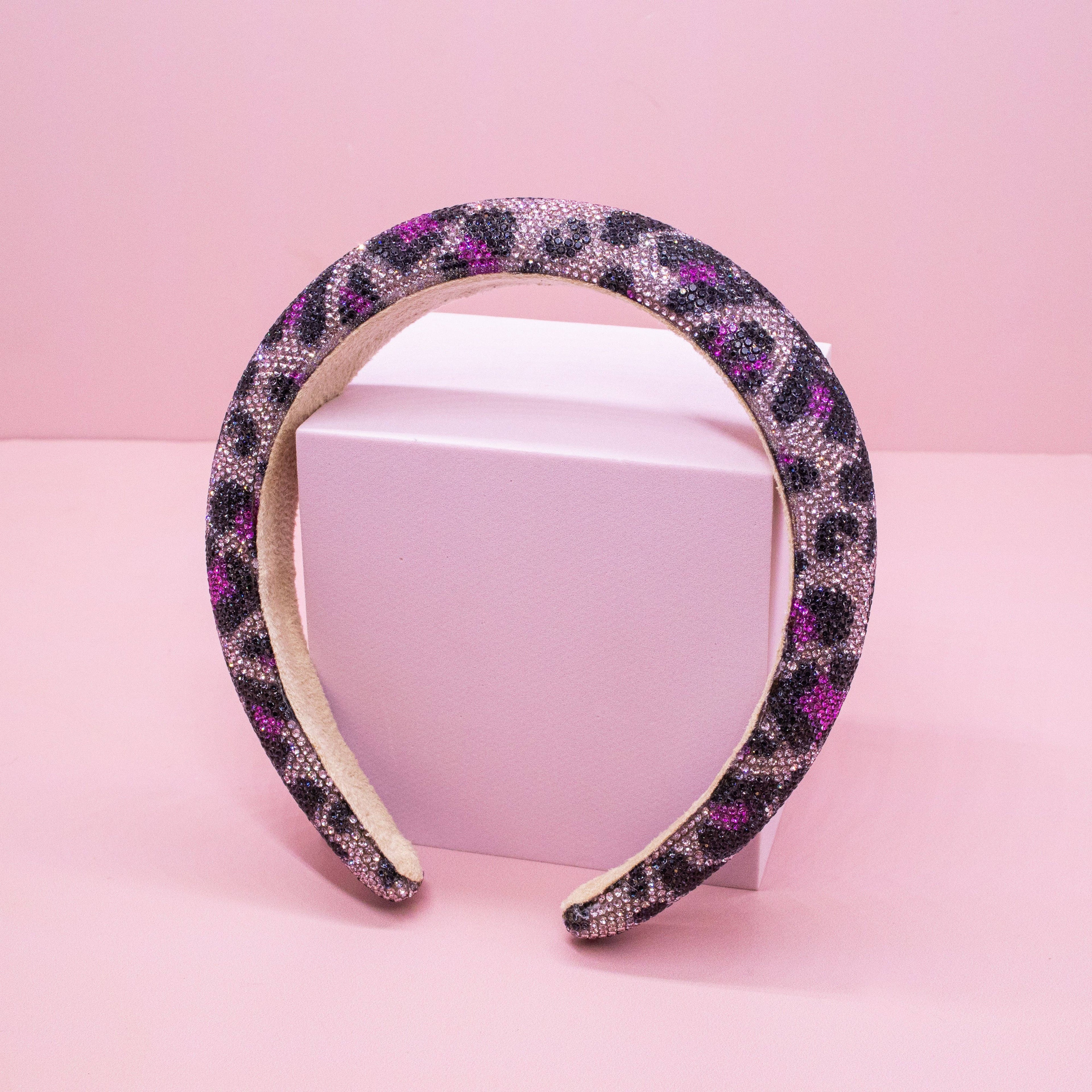 Rhinestone Headband - Kids Leopard Animal Print
