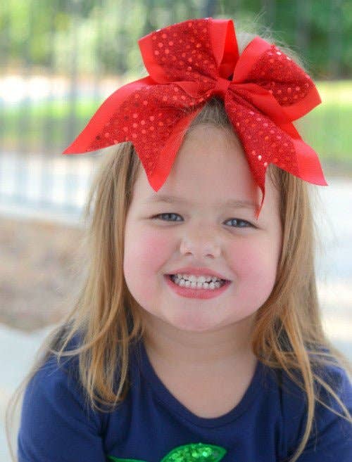 Sequin Cheer Hair Bows | Alligator Clip