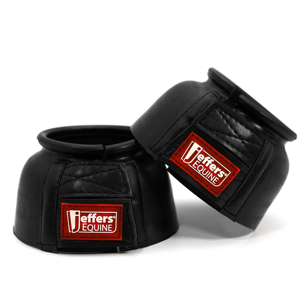 Jeffers Rubber Bell Boots for Horses w/ Double-Fastener, Pair