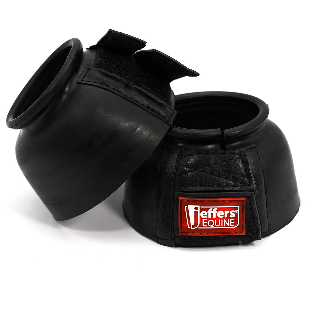 Jeffers Rubber Bell Boots for Horses w/ Double-Fastener, Pair