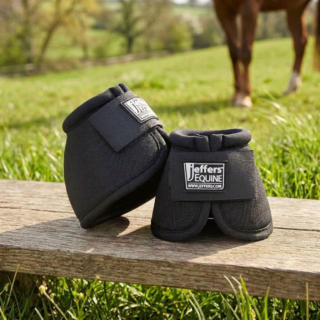 Jeffers No-Turn Bell Boots for Horses, Solid Colors, 2 Count
