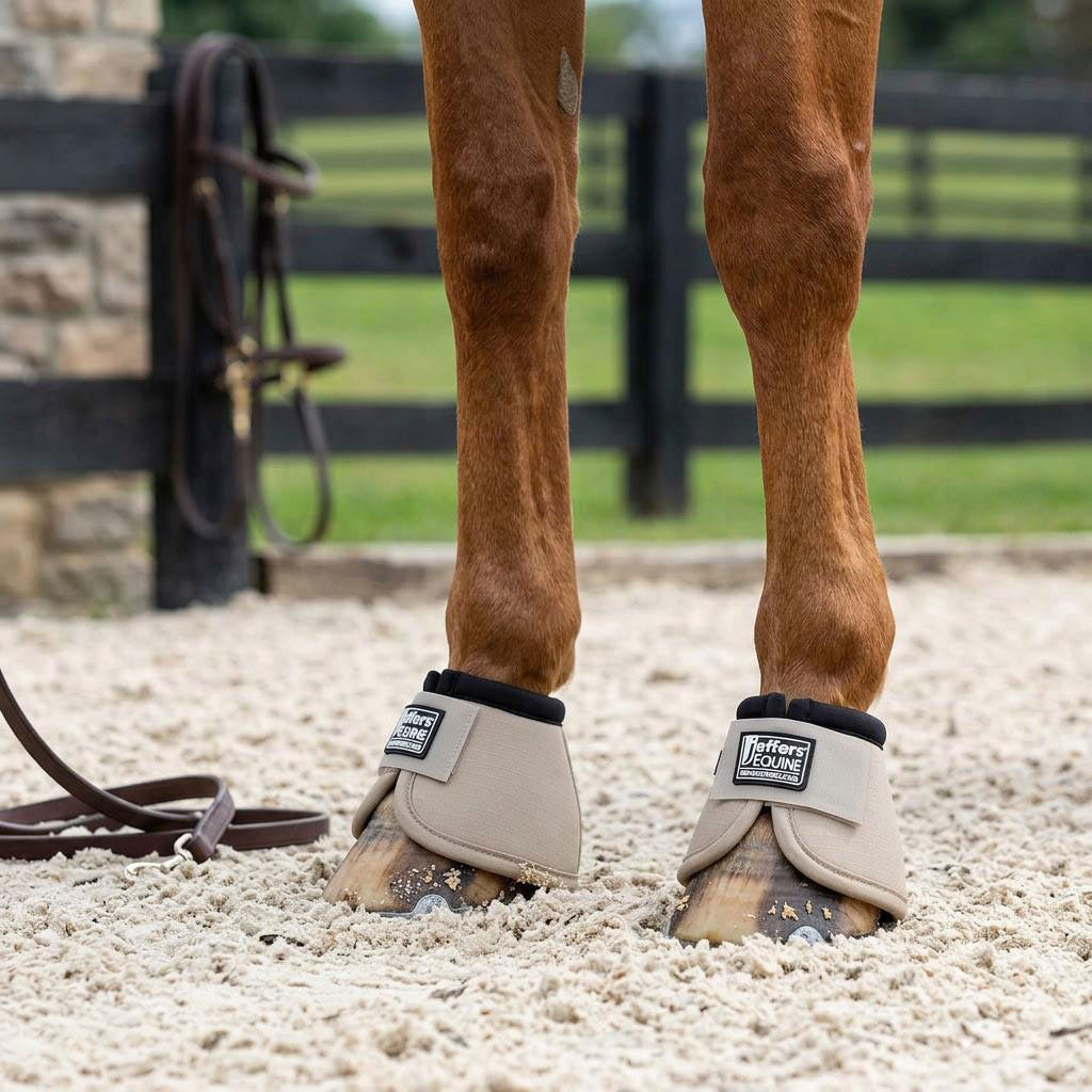 Jeffers No-Turn Bell Boots for Horses, Solid Colors, 2 Count