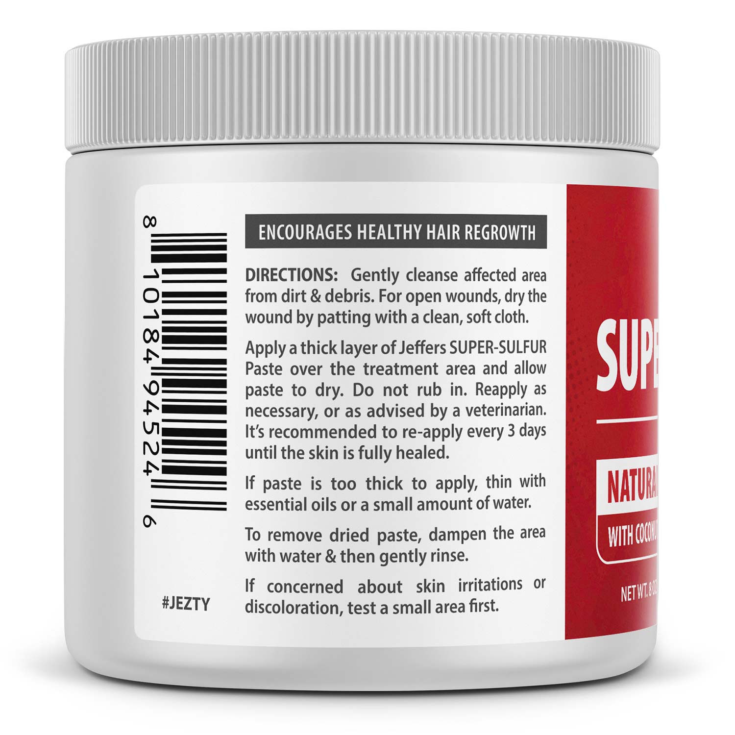 Jeffers Super-Sulfur Skin & Wound Healing Paste for Pets, Horses, & Livestock