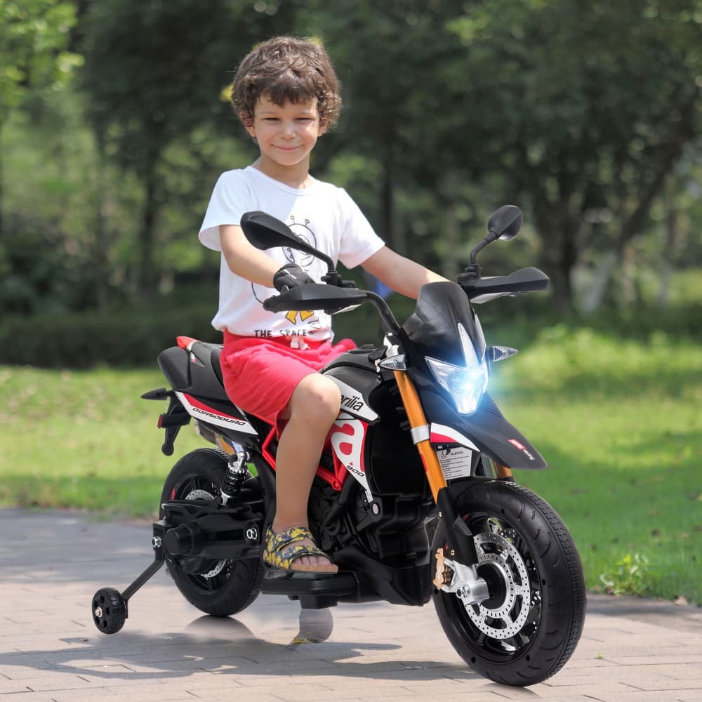 TOBBI 12V Electric Aprilia Licensed Kids Ride-On Motorcycle