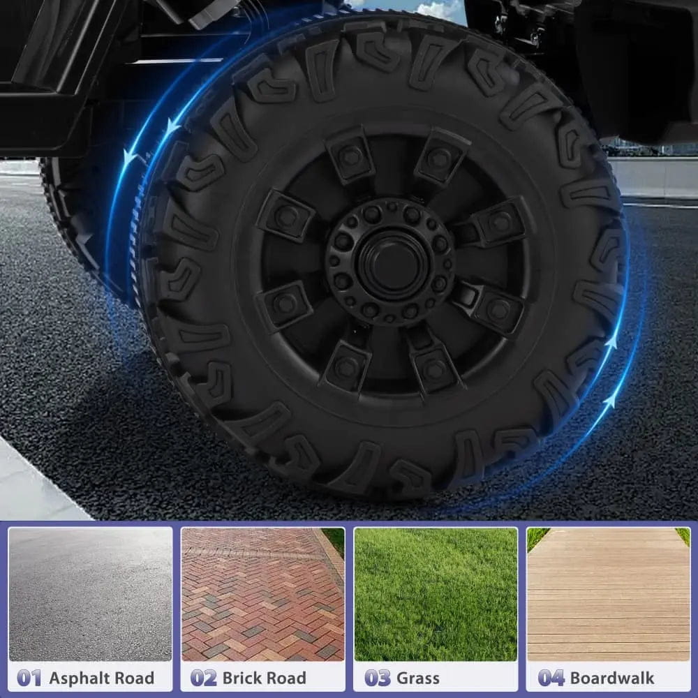 TOBBI 12V 2-Seater Electric Kids Off-Road Police Car