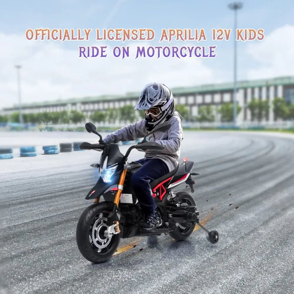 TOBBI 12V Electric Aprilia Licensed Kids Ride-On Motorcycle