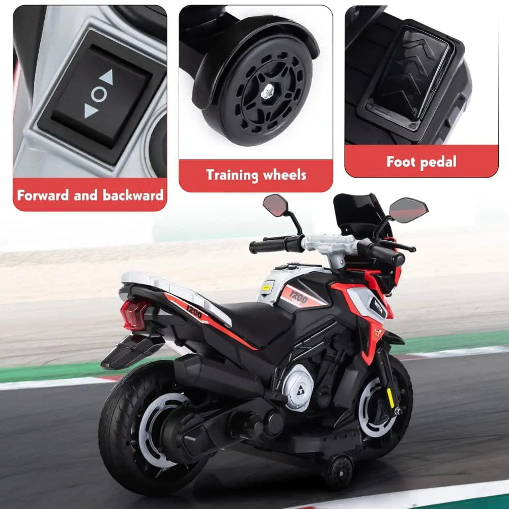 TOBBI 12V Electric Kids Off-Road Motorcycle