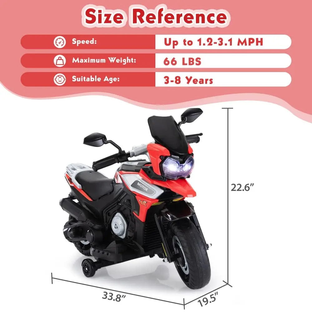 TOBBI 12V Electric Kids Off-Road Motorcycle