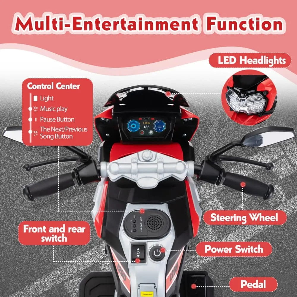 TOBBI 12V Electric Kids Off-Road Motorcycle