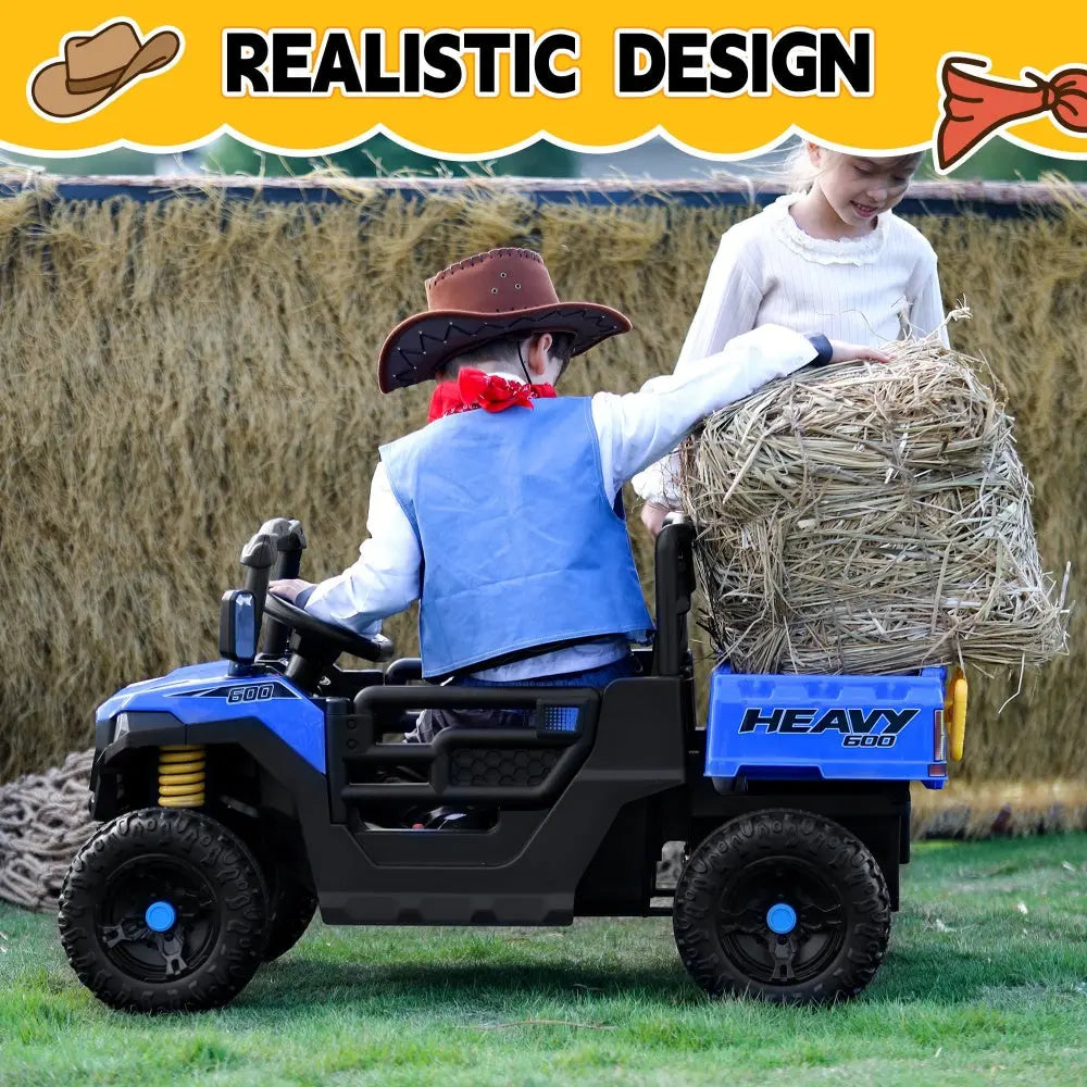 TOBBI 12V Electric Kids Ride-On Dump UTV