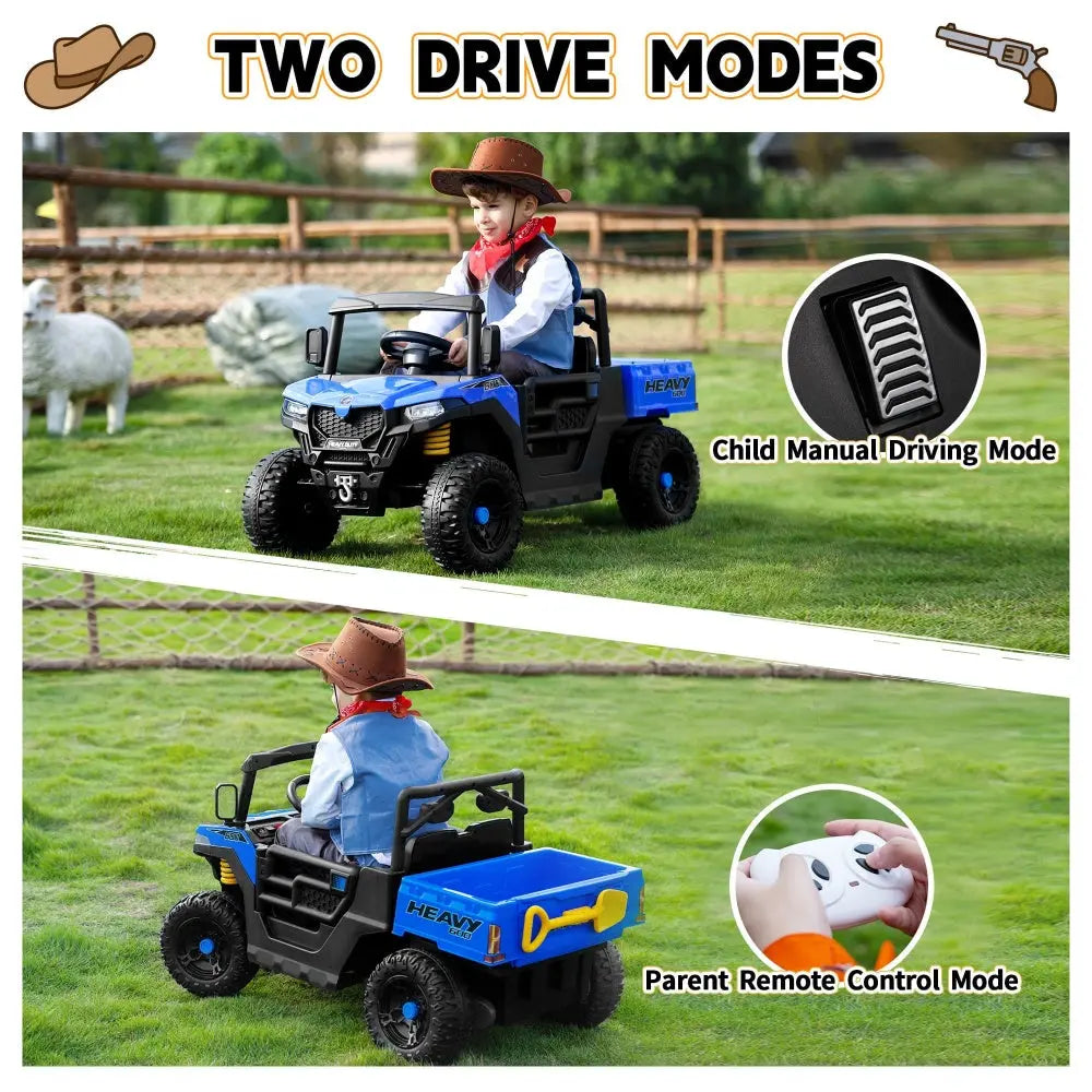 TOBBI 12V Electric Kids Ride-On Dump UTV