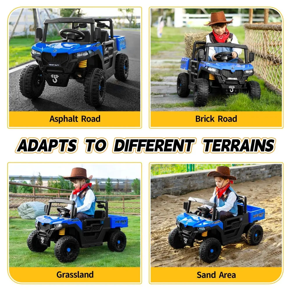 TOBBI 12V Electric Kids Ride-On Dump UTV