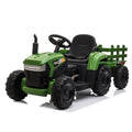 TOBBI 12V Electric Kids Ride-On Tractor with Trailer