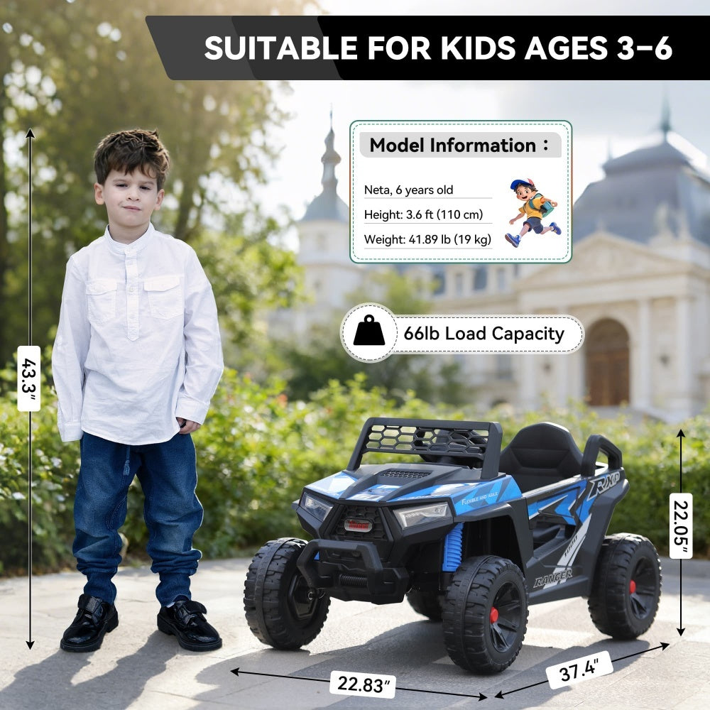 TOBBI 12V Electric Kids Off-Road UTV