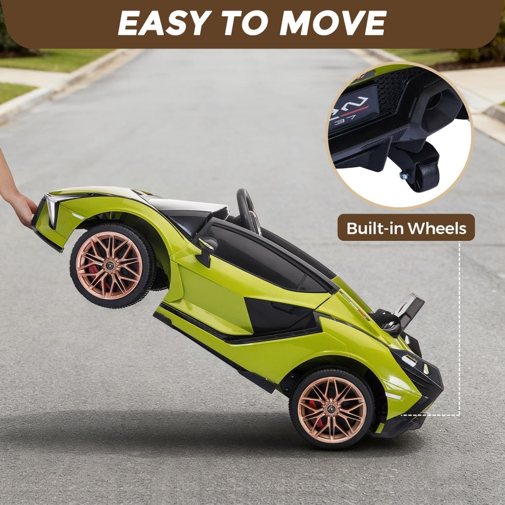TOBBI 12V Licensed Lamborghini Sian Electric Kids Ride On Car
