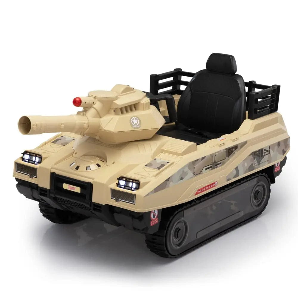 TOBBI 24V Electric Kids Ride-On Tank Car
