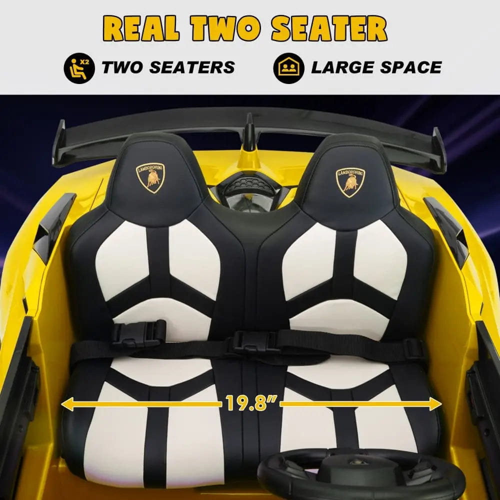 TOBBI 24V Licensed Lamborghini SVJ 2-Seater Electric Kids Ride On Drift Car