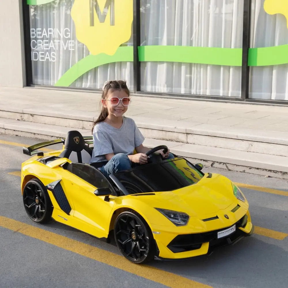 TOBBI 24V Licensed Lamborghini SVJ 2-Seater Electric Kids Ride On Drift Car