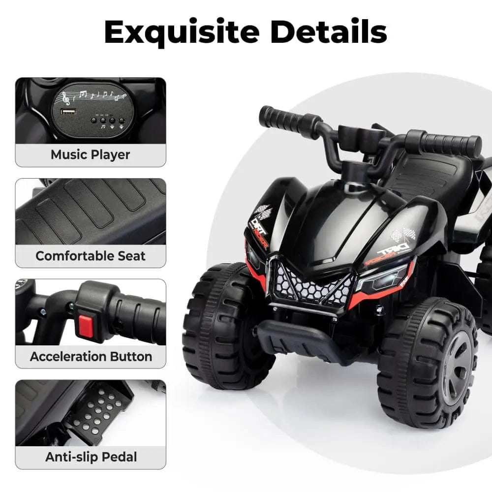TOBBI 6V Electric Kids Ride-On ATV with Spray Device