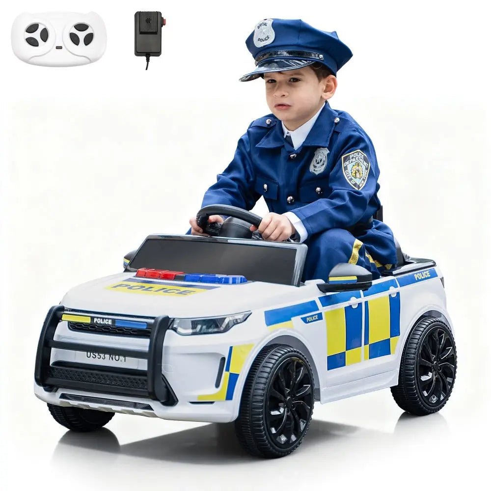 TOBBI 6V Electric Kids Ride-On Police Car