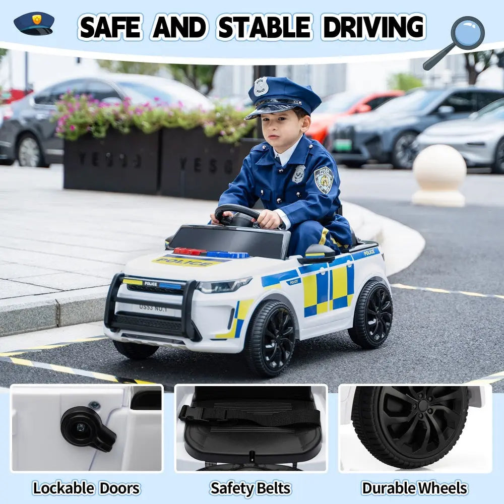 TOBBI 6V Electric Kids Ride-On Police Car
