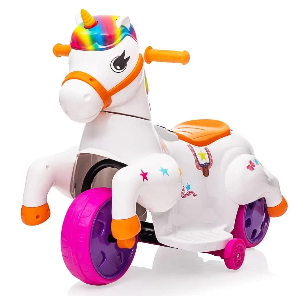 TOBBI 6V Electric Kids Unicorn Ride-On Car