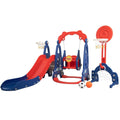 TOBBI & NYEEKOY 5-in-1 Car-Themed Toddler Slide and Swing Set