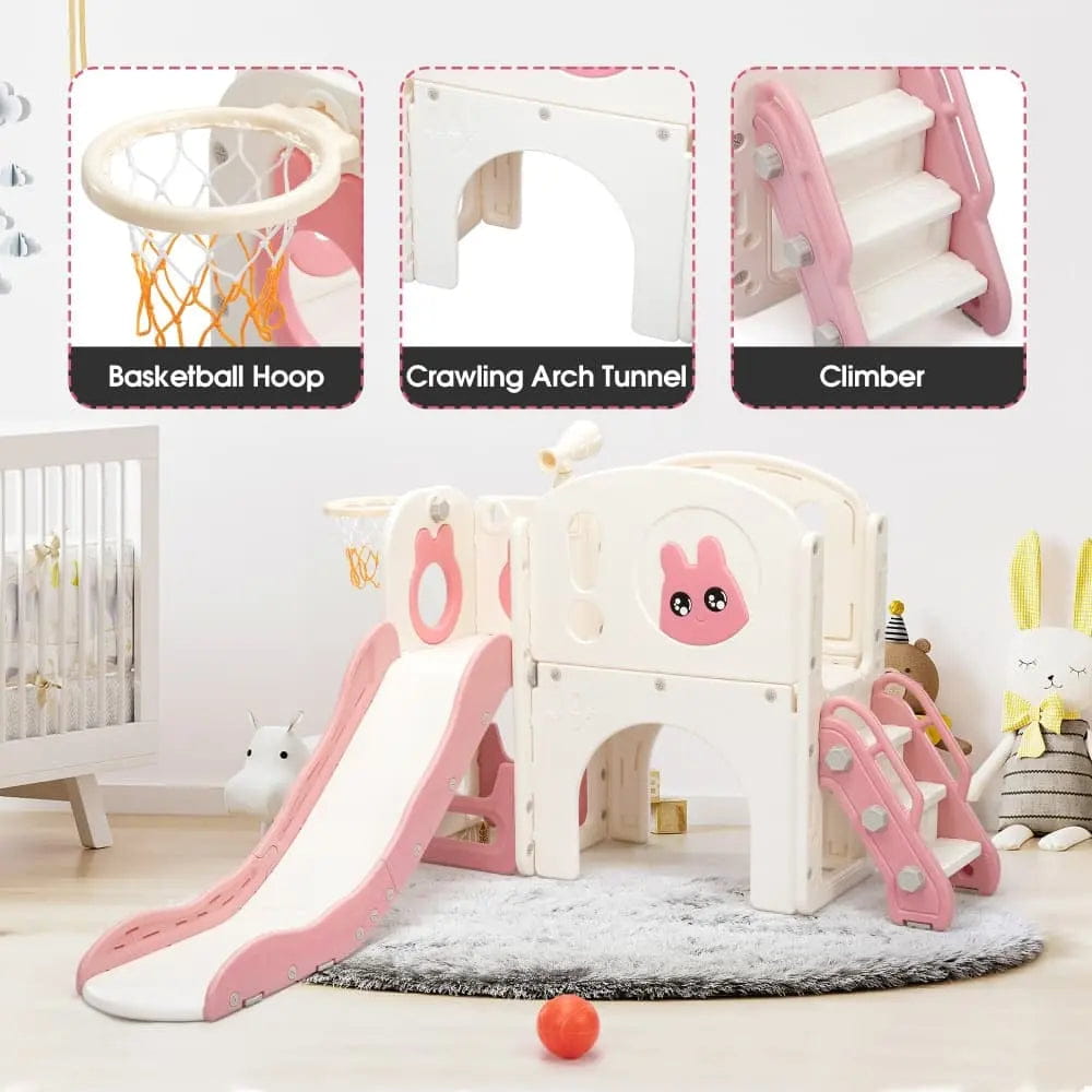 TOBBI & NYEEKOY 8-in-1 Toddler Slide Climber Set