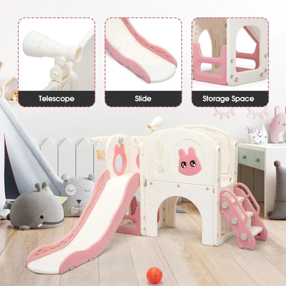 TOBBI & NYEEKOY 8-in-1 Toddler Slide Climber Set