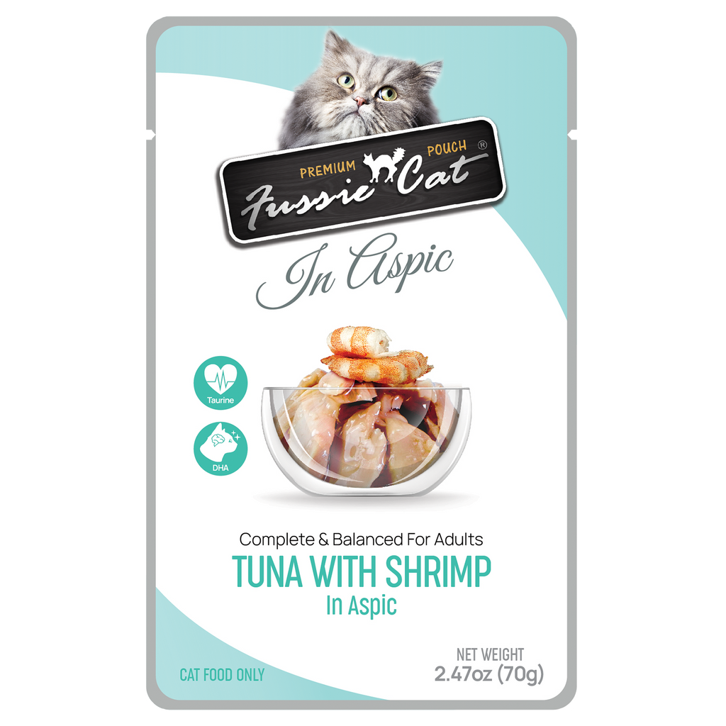 Fussie Cat Pouch - Tuna with Shrimp in Aspic (2.47oz)