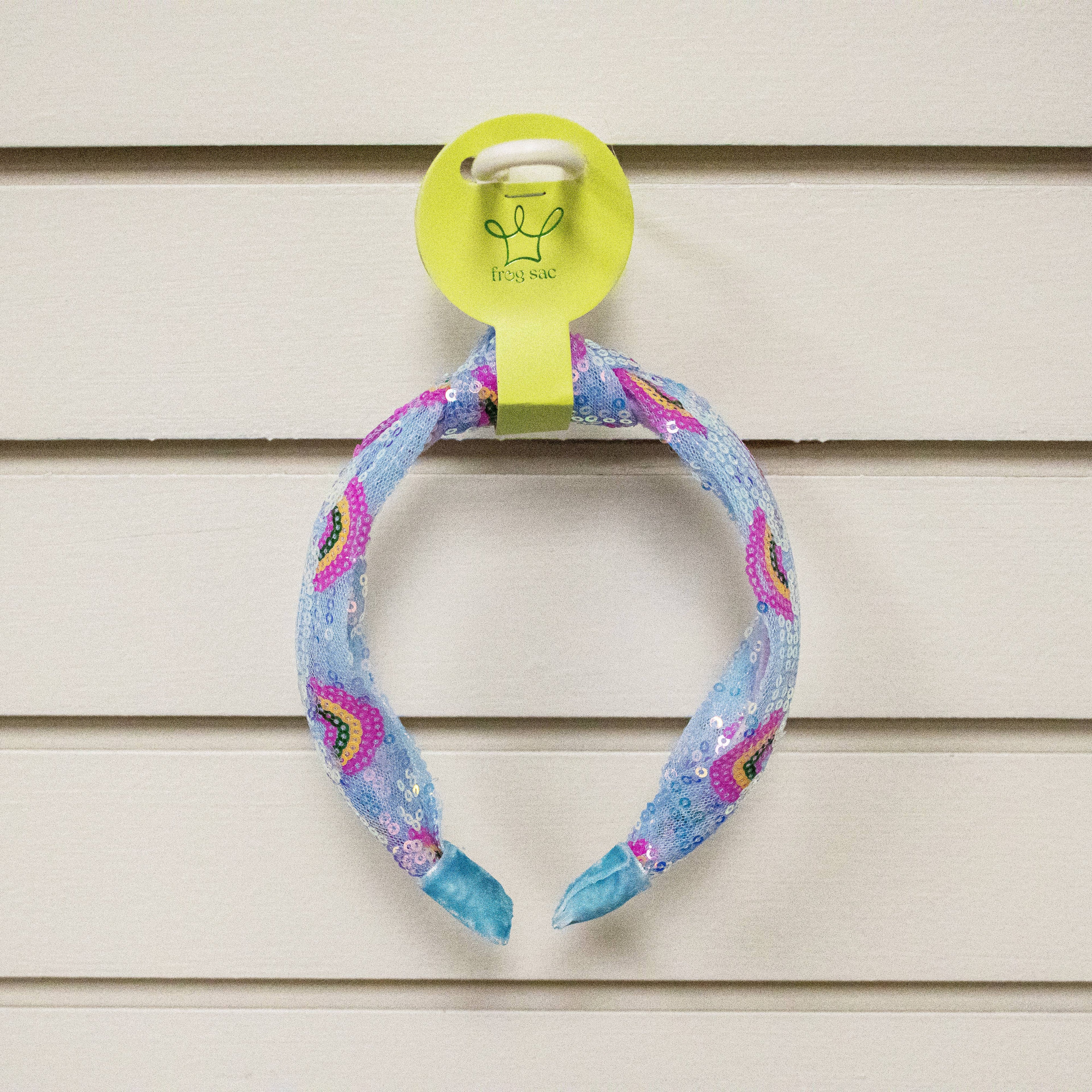 Kids Sequin Knot Headband - Rainbow
