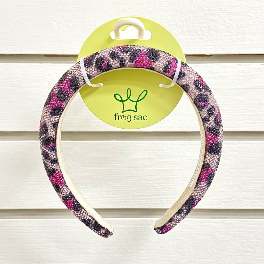 Rhinestone Headband - Kids Leopard Animal Print