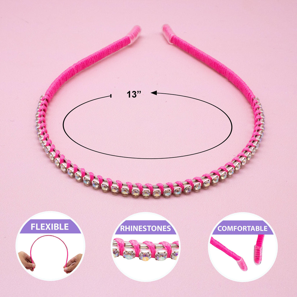 Thin Rhinestone Headbands for Kids Girls