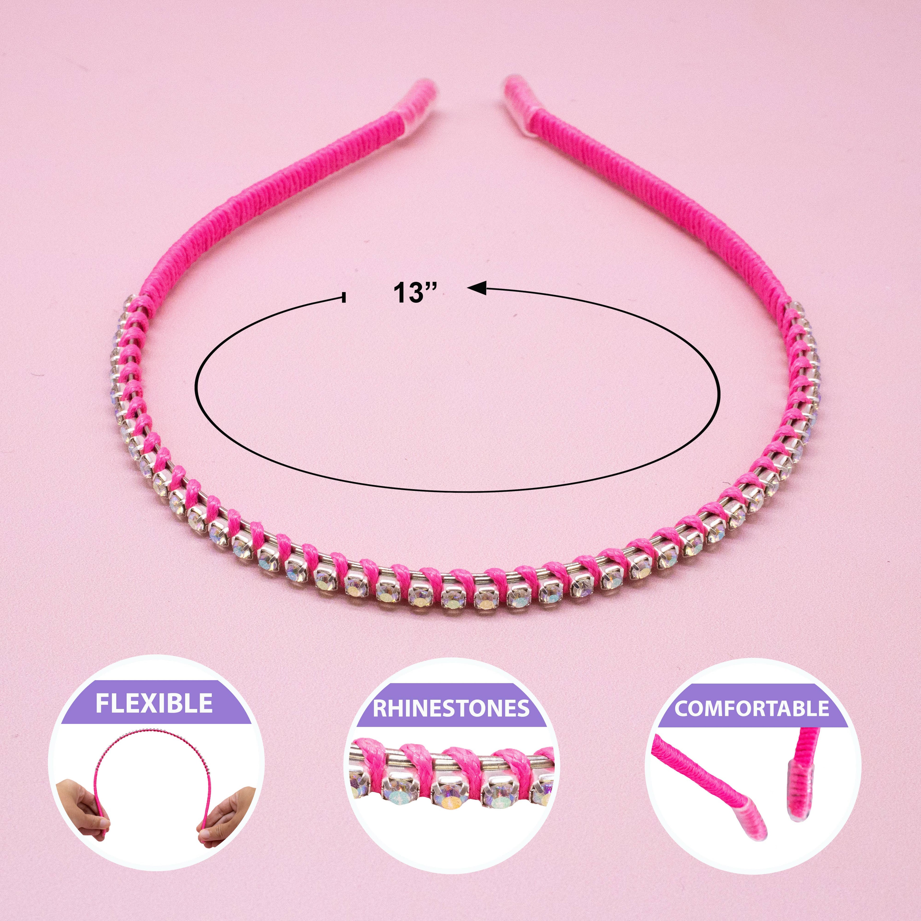 Thin Rhinestone Headbands for Kids Girls