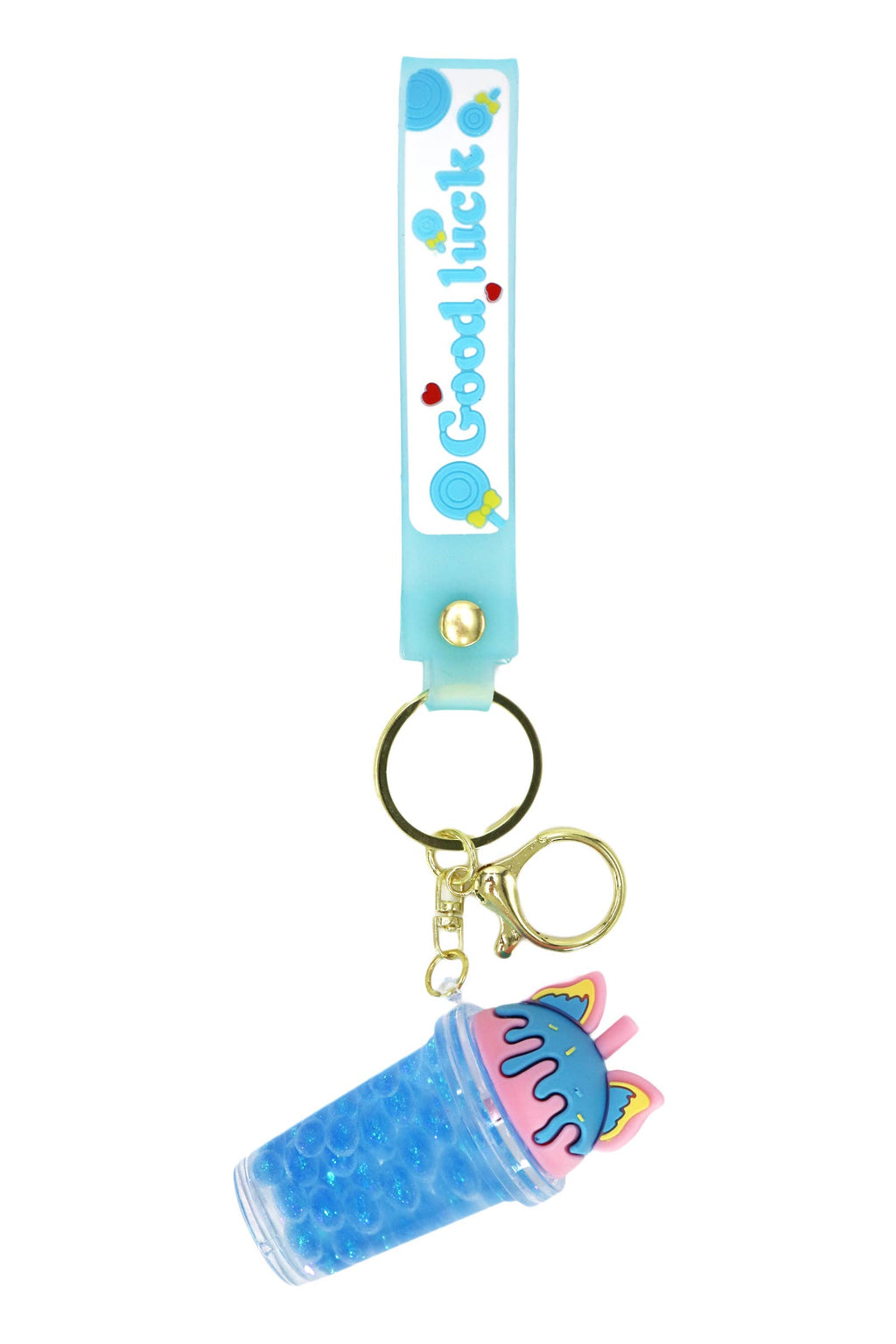Ice Cream Boba Bubbles Liquid Filled Keychain
