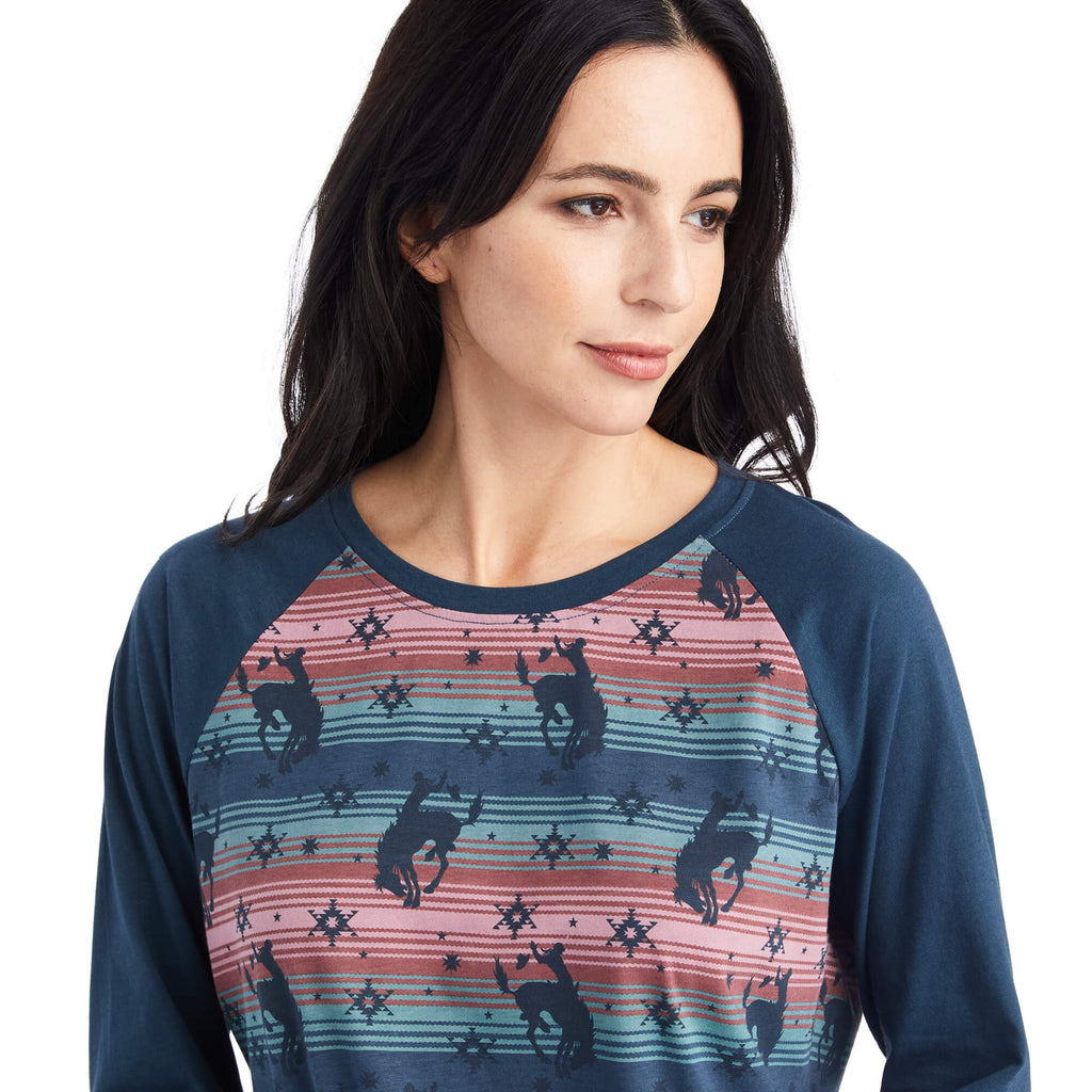Ariat Women's Pajama Set, Bucking Serape