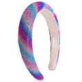 Rhinestone Headband - Padded Rainbow Hair Band
