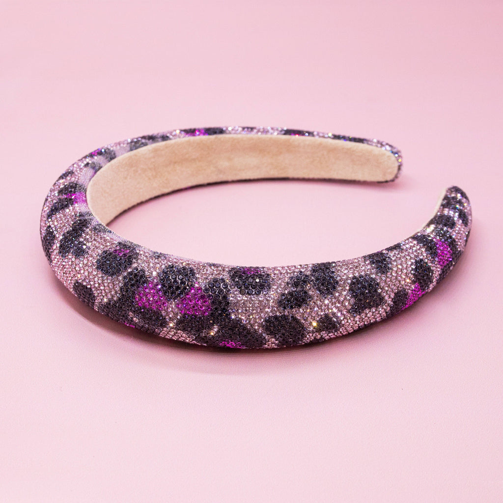 Rhinestone Headband - Kids Leopard Animal Print
